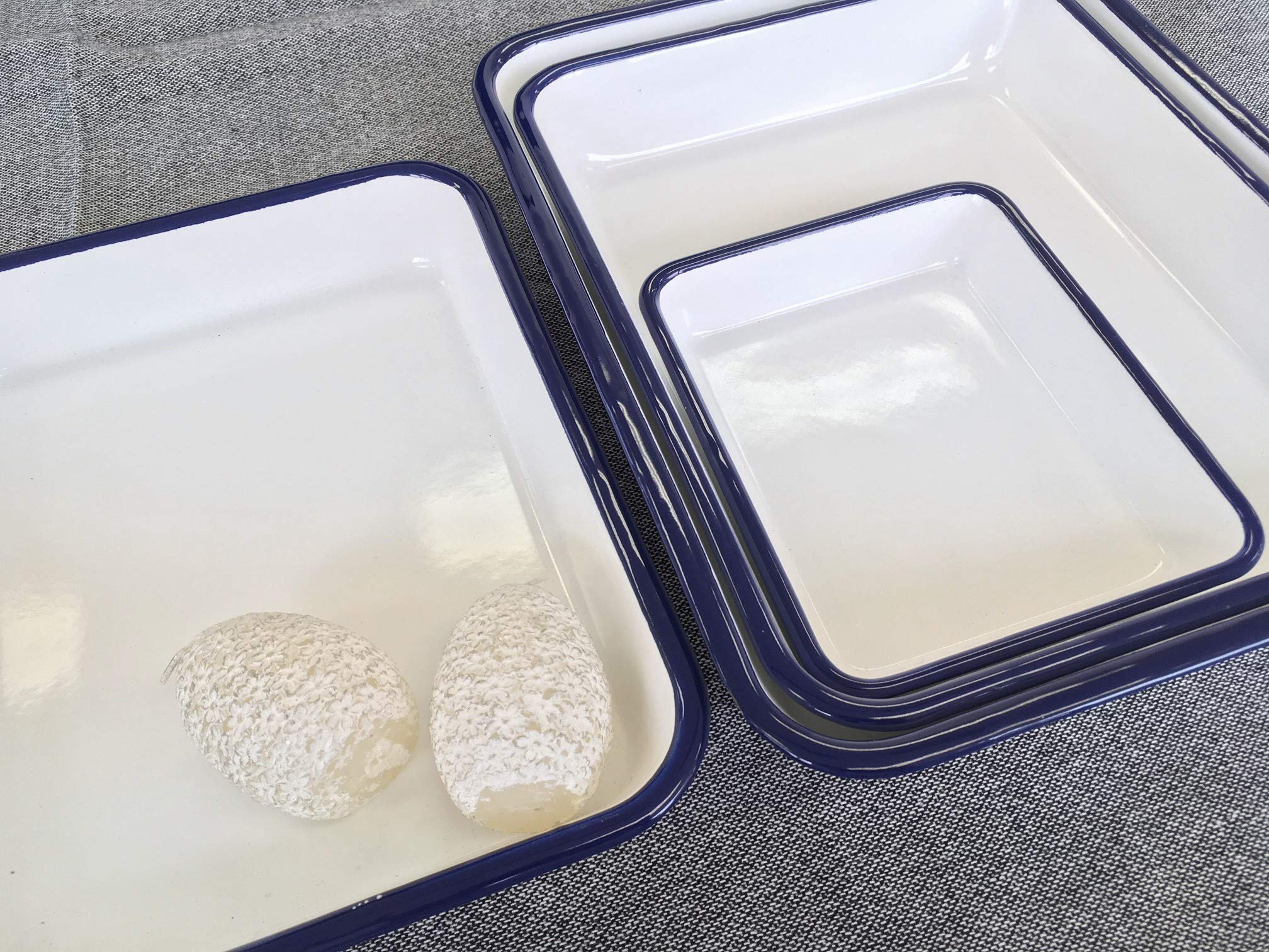 新品　東京　ホーローバット　ブドー印　東京　オザキ　プレス製品　現状品6枚セット 楽天市場】野田琺瑯 バット 18取 全白 ホーロー 日本製 おしゃれ 直火